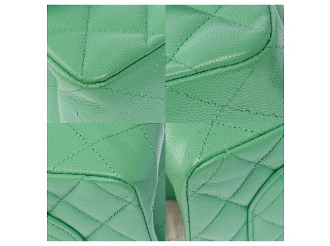 Borsa CHANEL Timeless/Classique in Pelle Verde - 104053 - vista 12