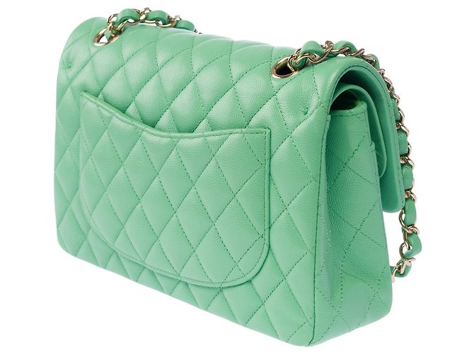 Borsa CHANEL Timeless/Classique in Pelle Verde - 104053 - vista 2