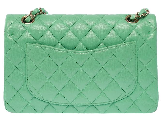 Borsa CHANEL Timeless/Classique in Pelle Verde - 104053 - vista 5