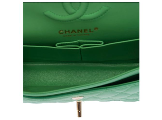 Borsa CHANEL Timeless/Classique in Pelle Verde - 104053 - vista 9