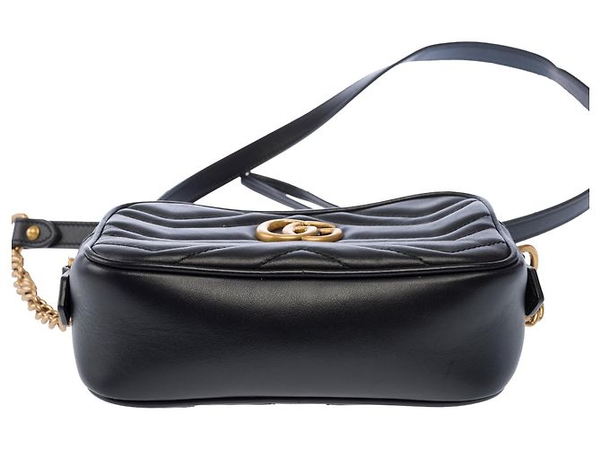Borsa GUCCI Marmont in Pelle Nera - 104055 - vista 10