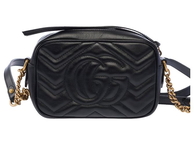 Borsa GUCCI Marmont in Pelle Nera - 104055 - vista 2