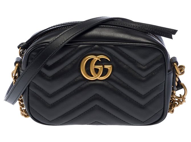 Borsa GUCCI Marmont in Pelle Nera - 104055 - vista 3