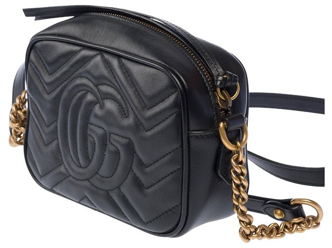 Borsa GUCCI Marmont in Pelle Nera - 104055 - vista 5