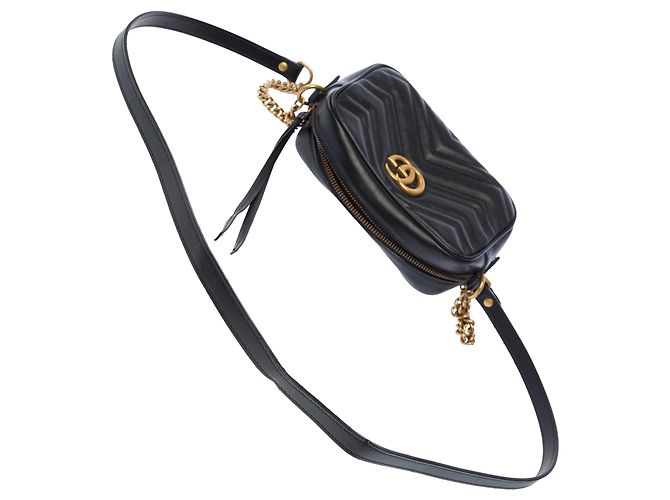 Borsa GUCCI Marmont in Pelle Nera - 104055 - vista 9