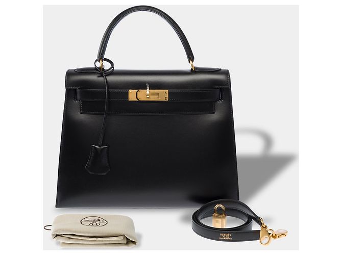 Hermès Borsa HERMES Kelly 28 in Pelle Nera - 104042 - vista 3