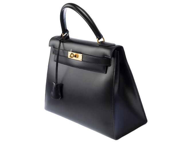 Hermès Borsa HERMES Kelly 28 in Pelle Nera - 104042 - vista 6