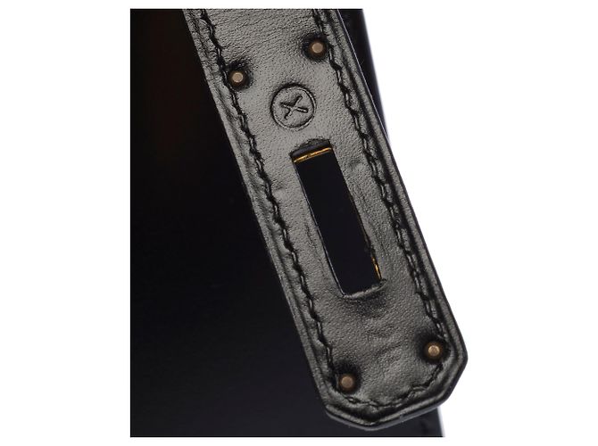 Hermès Borsa HERMES Kelly 28 in Pelle Nera - 104042 - vista 8