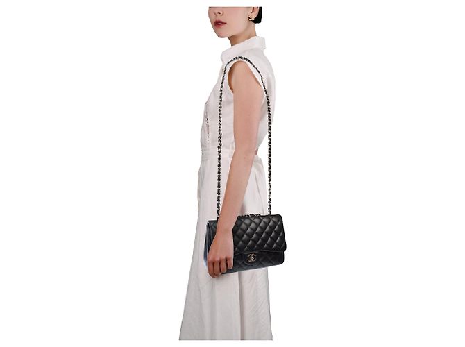 Borsa CHANEL Timeless/Classique in Pelle Nera - 104058 - vista 12
