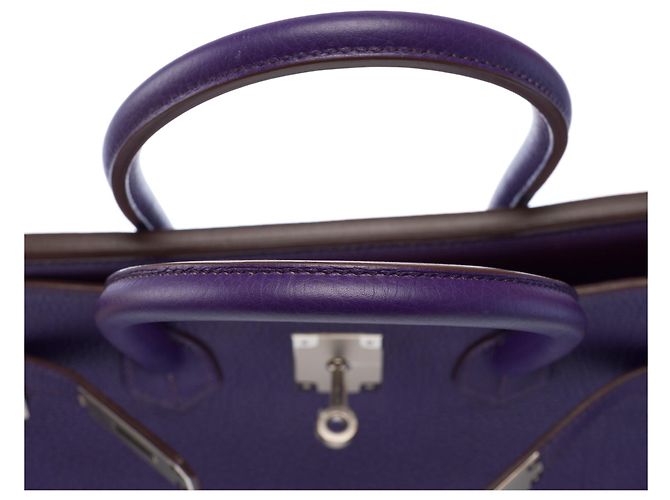 Hermès Borsa HERMES Birkin 35 in Pelle Violet - 104062 - vista 10