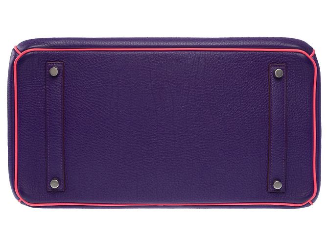 Hermès Borsa HERMES Birkin 35 in Pelle Violet - 104062 - vista 11