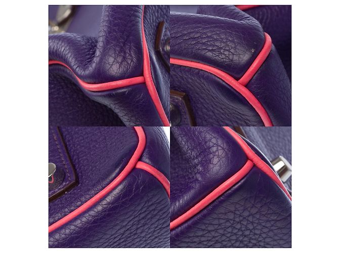 Hermès Borsa HERMES Birkin 35 in Pelle Violet - 104062 - vista 12