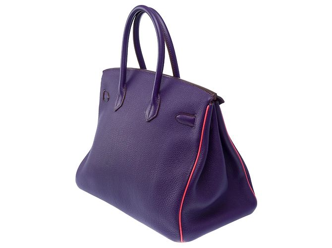 Hermès Borsa HERMES Birkin 35 in Pelle Violet - 104062 - vista 2