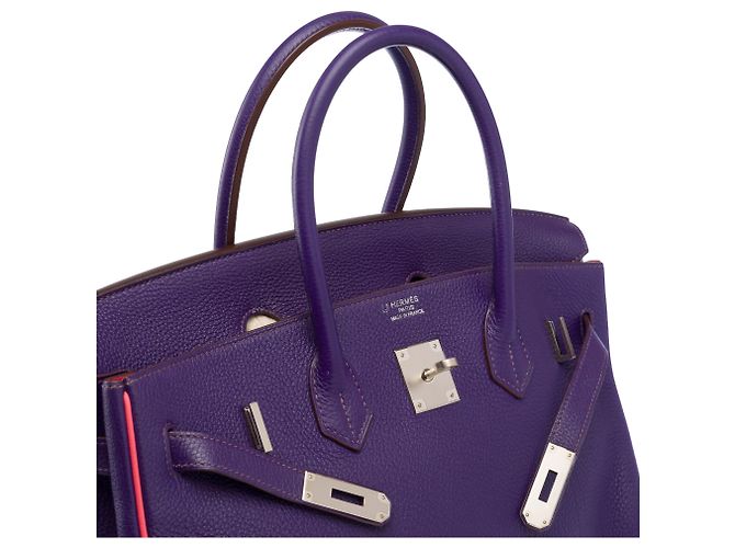Hermès Borsa HERMES Birkin 35 in Pelle Violet - 104062 - vista 7