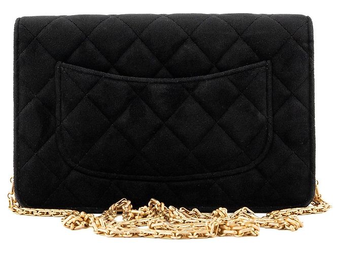 CHANEL - Borsa a tracolla Wallet On Chain 2.55 in velluto nero - vista 3