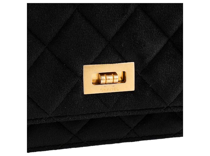 CHANEL - Borsa a tracolla Wallet On Chain 2.55 in velluto nero - vista 5