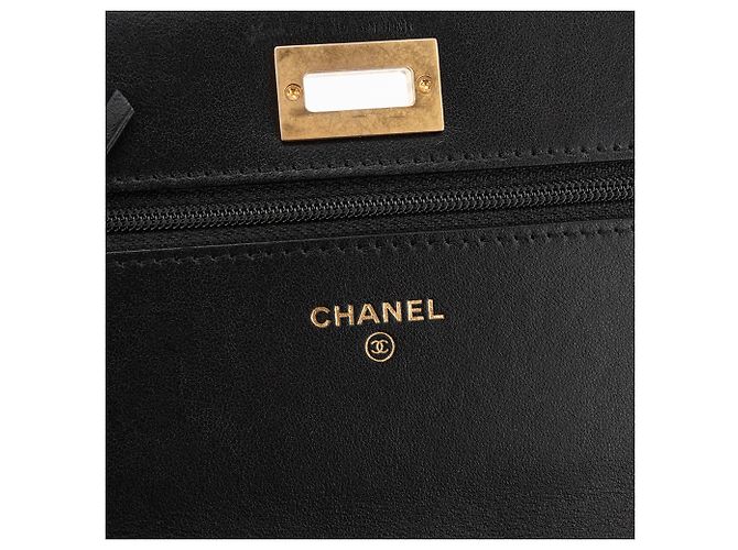 CHANEL - Borsa a tracolla Wallet On Chain 2.55 in velluto nero - vista 6