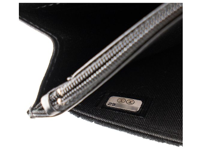 CHANEL - Borsa a tracolla Wallet On Chain 2.55 in velluto nero - vista 9