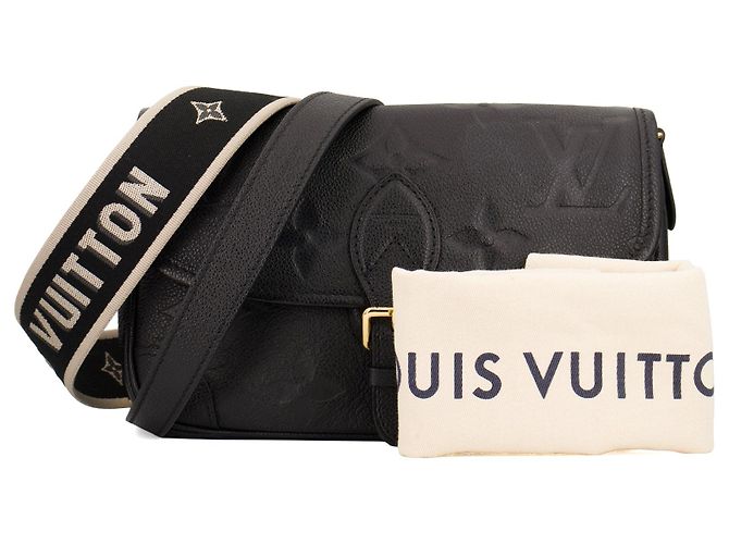 LOUIS VUITTON - Borsa a tracolla Louis Vuitton Diane in pelle Empreinte nera - vista 12