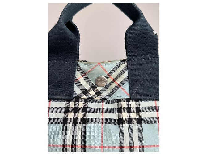 Burberry Nova Check Tote Vintage Anfang 2000er Hellblau - Ansicht 13