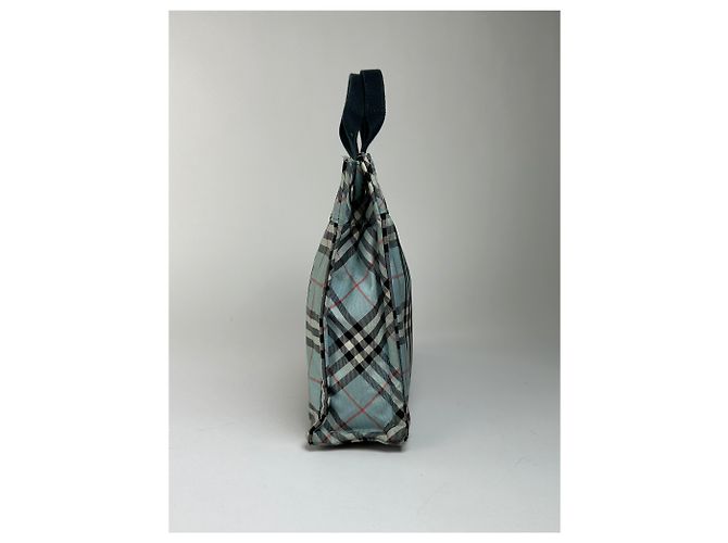 Burberry Nova Check Tote Vintage Anfang 2000er Hellblau - Ansicht 4
