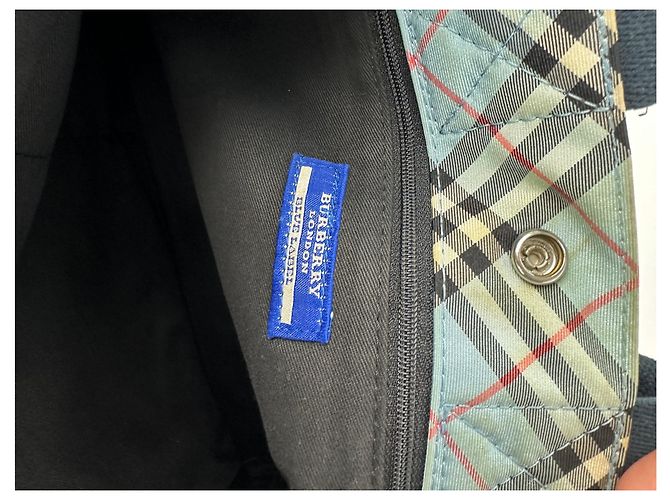 Burberry Nova Check Tote Vintage Anfang 2000er Hellblau - Ansicht 5