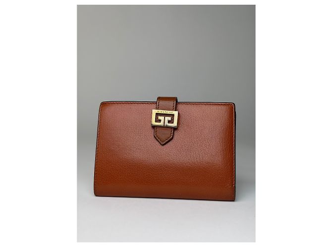 Vintage Givenchy 4G Logo Bifold Wallet Late 1970s Brown - view 2