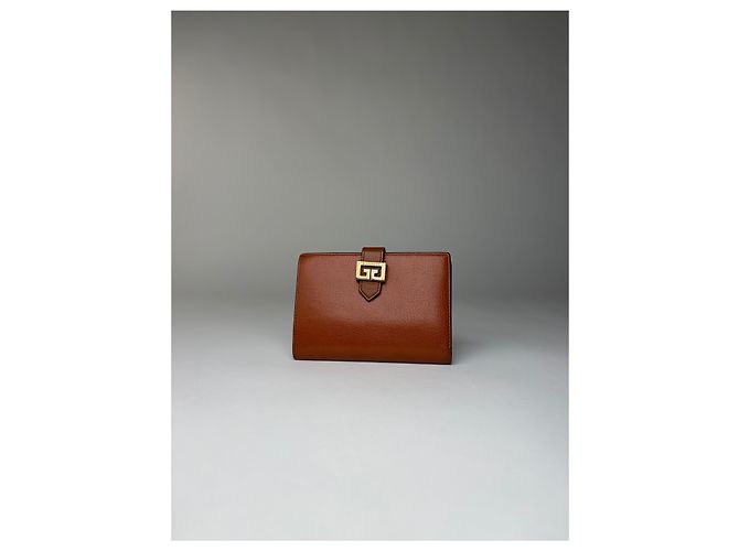 Vintage Givenchy 4G Logo Bifold Wallet Late 1970s Brown - view 3