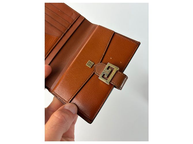 Vintage Givenchy 4G Logo Bifold Wallet Late 1970s Brown - view 8