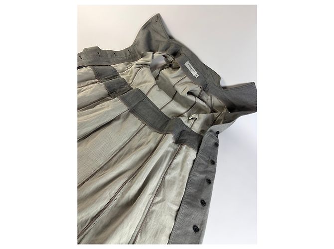 Vintage Givenchy Baumwolle Midi Kleid Grau Riccardo Tisci Ära M - Ansicht 13