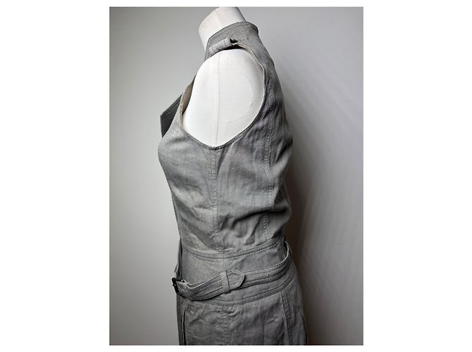 Vintage Givenchy Baumwolle Midi Kleid Grau Riccardo Tisci Ära M - Ansicht 15