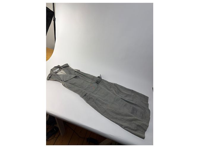 Vintage Givenchy Baumwolle Midi Kleid Grau Riccardo Tisci Ära M - Ansicht 4