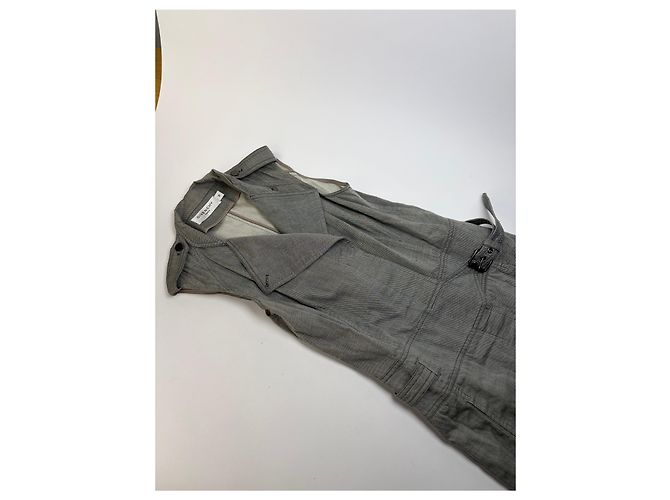 Vintage Givenchy Baumwolle Midi Kleid Grau Riccardo Tisci Ära M - Ansicht 5
