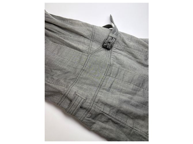 Vintage Givenchy Baumwolle Midi Kleid Grau Riccardo Tisci Ära M - Ansicht 7