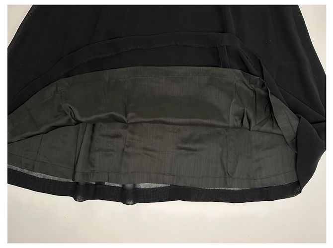Vintage Chloé Kleid mit Spitzenbesatz Schwarz 7AR - Ansicht 11