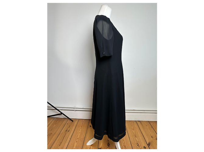 Vintage Chloé Kleid mit Spitzenbesatz Schwarz 7AR - Ansicht 2