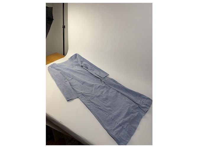 Vintage Issey Miyake Maxikleid Hellblau M - Ansicht 12