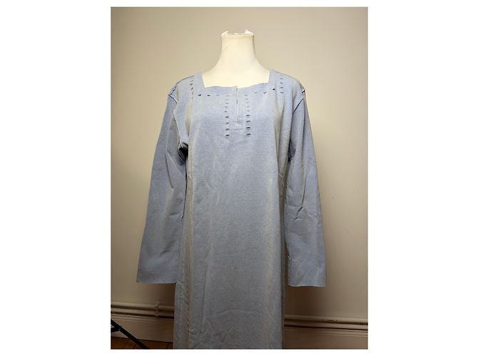 Vintage Issey Miyake Maxikleid Hellblau M - Ansicht 14