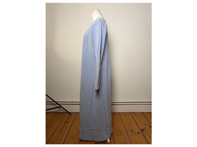Vintage Issey Miyake Maxikleid Hellblau M - Ansicht 2