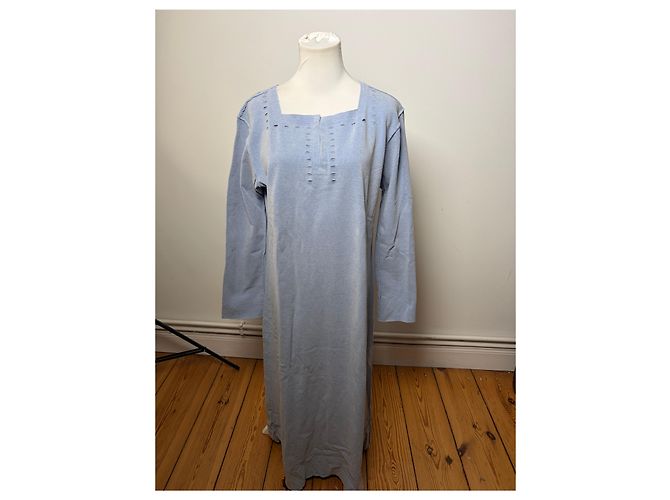 Vintage Issey Miyake Maxikleid Hellblau M - Ansicht 8