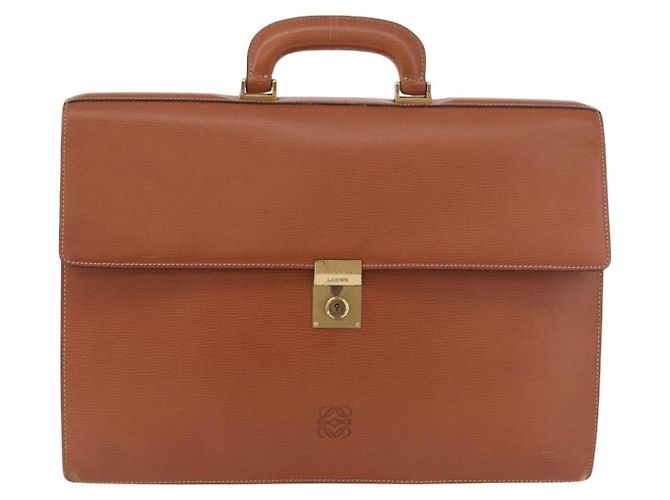 Loewe Pasta de couro castanho - vista 13