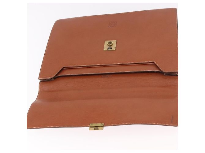 Loewe Pasta de couro castanho - vista 9