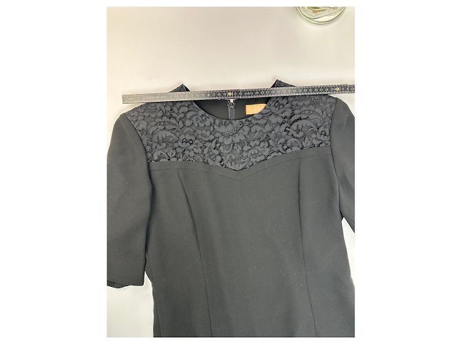 Vintage Chloé Kleid mit schwarzem Spitzen-Overlay L - Ansicht 10