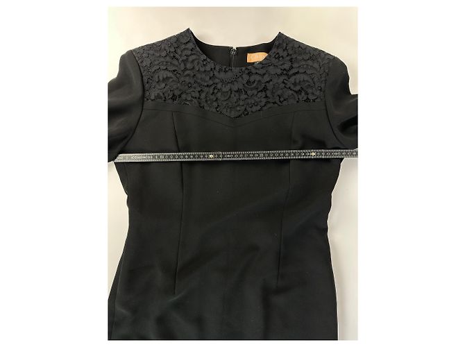 Vintage Chloé Kleid mit schwarzem Spitzen-Overlay L - Ansicht 11