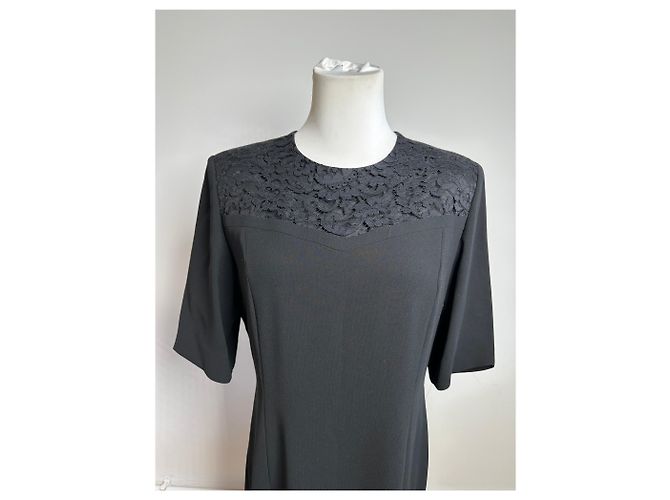 Vintage Chloé Kleid mit schwarzem Spitzen-Overlay L - Ansicht 15