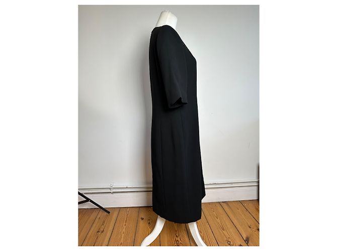 Vintage Chloé Kleid mit schwarzem Spitzen-Overlay L - Ansicht 2
