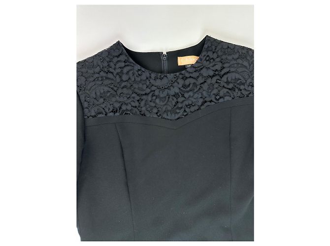 Vintage Chloé Kleid mit schwarzem Spitzen-Overlay L - Ansicht 7