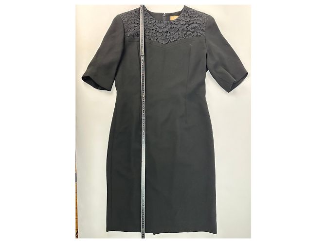 Vintage Chloé Kleid mit schwarzem Spitzen-Overlay L - Ansicht 9