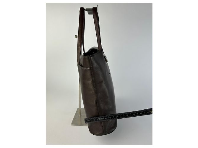 Vintage Givenchy Leder Tote Ende 1990er Dunkelbraun - Ansicht 10