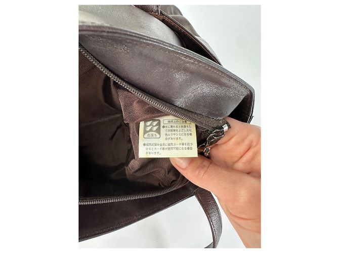 Vintage Givenchy Leder Tote Ende 1990er Dunkelbraun - Ansicht 13